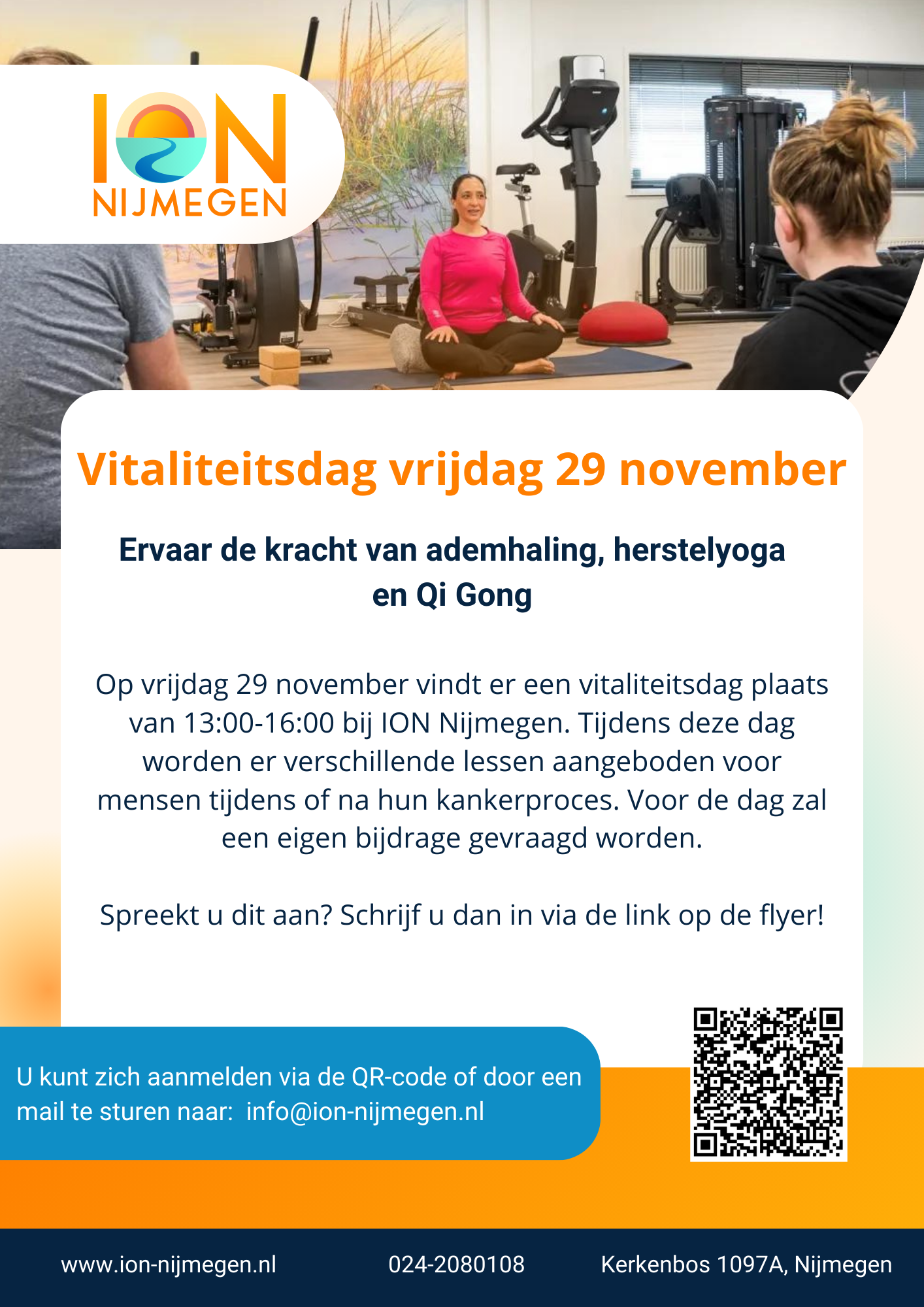 Doe mee met de vitaliteitsdag vrijdag 29 nov 2024 Yogahart Nijmegen